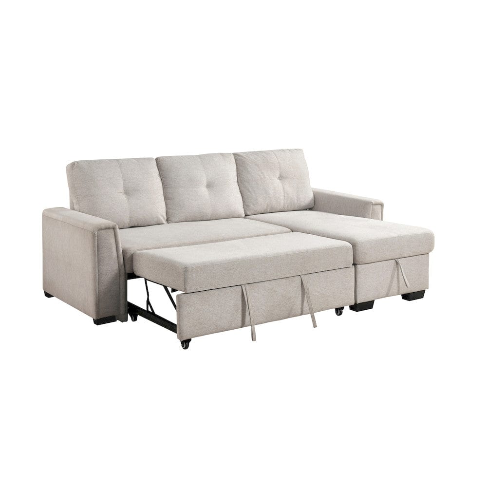 Homelegance  - Convene 2-Piece Sectional W/ Reversible Chaise and Pull-out Bed - 9145PWTx32AVC  view 1