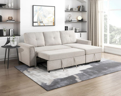 Homelegance  - Convene 2-Piece Sectional W/ Reversible Chaise and Pull-out Bed - 9145PWTx32AVC  view 4