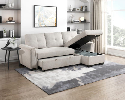 Homelegance  - Convene 2-Piece Sectional W/ Reversible Chaise and Pull-out Bed - 9145PWTx32AVC  view 5