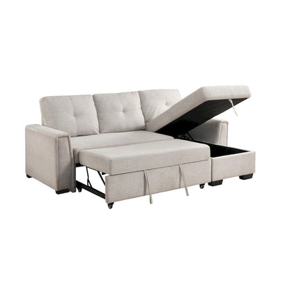 Homelegance  - Convene 2-Piece Sectional W/ Reversible Chaise and Pull-out Bed - 9145PWTx32AVC  view 9