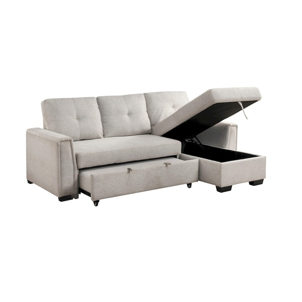 Homelegance  - Convene 2-Piece Sectional W/ Reversible Chaise and Pull-out Bed - 9145PWTx32AVC  view 10