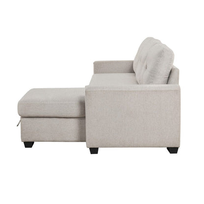 Homelegance  - Convene 2-Piece Sectional W/ Reversible Chaise and Pull-out Bed - 9145PWTx32AVC  view 12