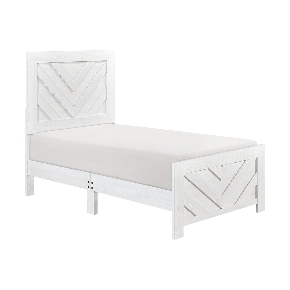 Homelegance  - Corbin Twin Bed - 1534NPWHT-1  view 3