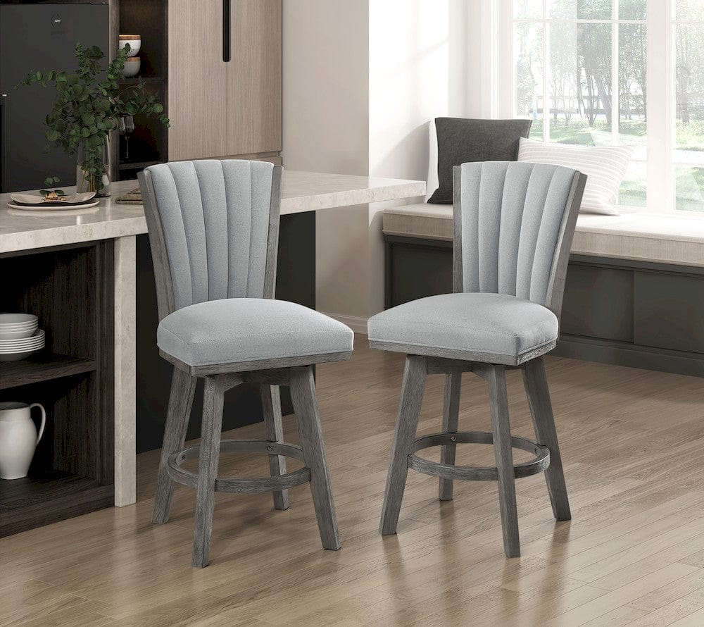 Homelegance  - Corvallis Swivel Counter Height Chair in Gray - 5507-24GYS  view 6