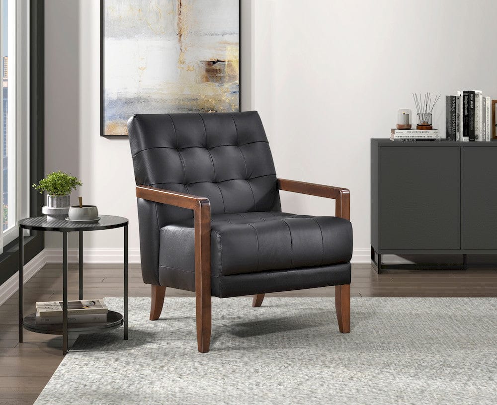 Homelegance  - Crafton Accent Chair in Black - 1010BLK-1  view 9
