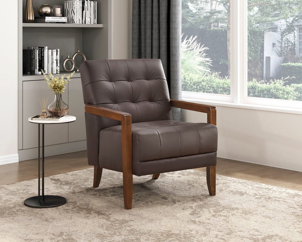 Homelegance  - Crafton Accent Chair in Dark brown - 1010DBR-1  view 9