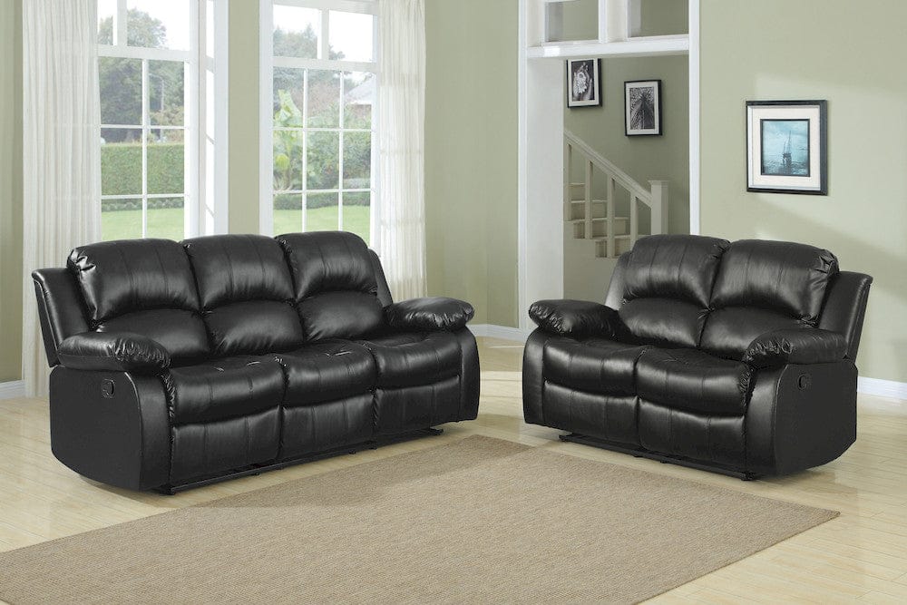 Homelegance  - Cranley Double Reclining Love Seat in Black - 9700BLK-2  view 6