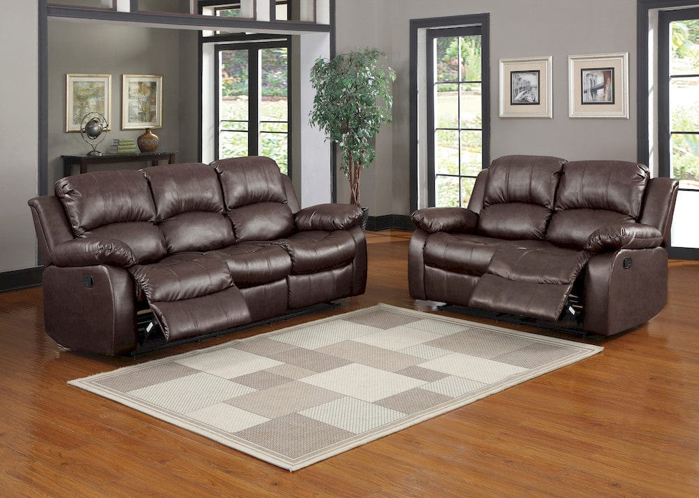 Homelegance  - Cranley Double Reclining Love Seat in Brown - 9700BRW-2  view 8