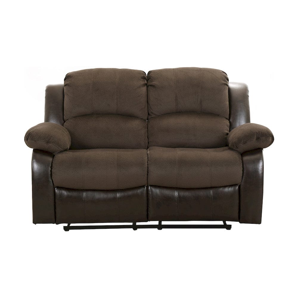 Homelegance  - Cranley Double Reclining Love Seat in chocolate - 9700FCP-2  view 1