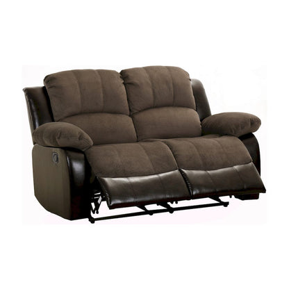 Homelegance  - Cranley Double Reclining Love Seat in chocolate - 9700FCP-2  view 2