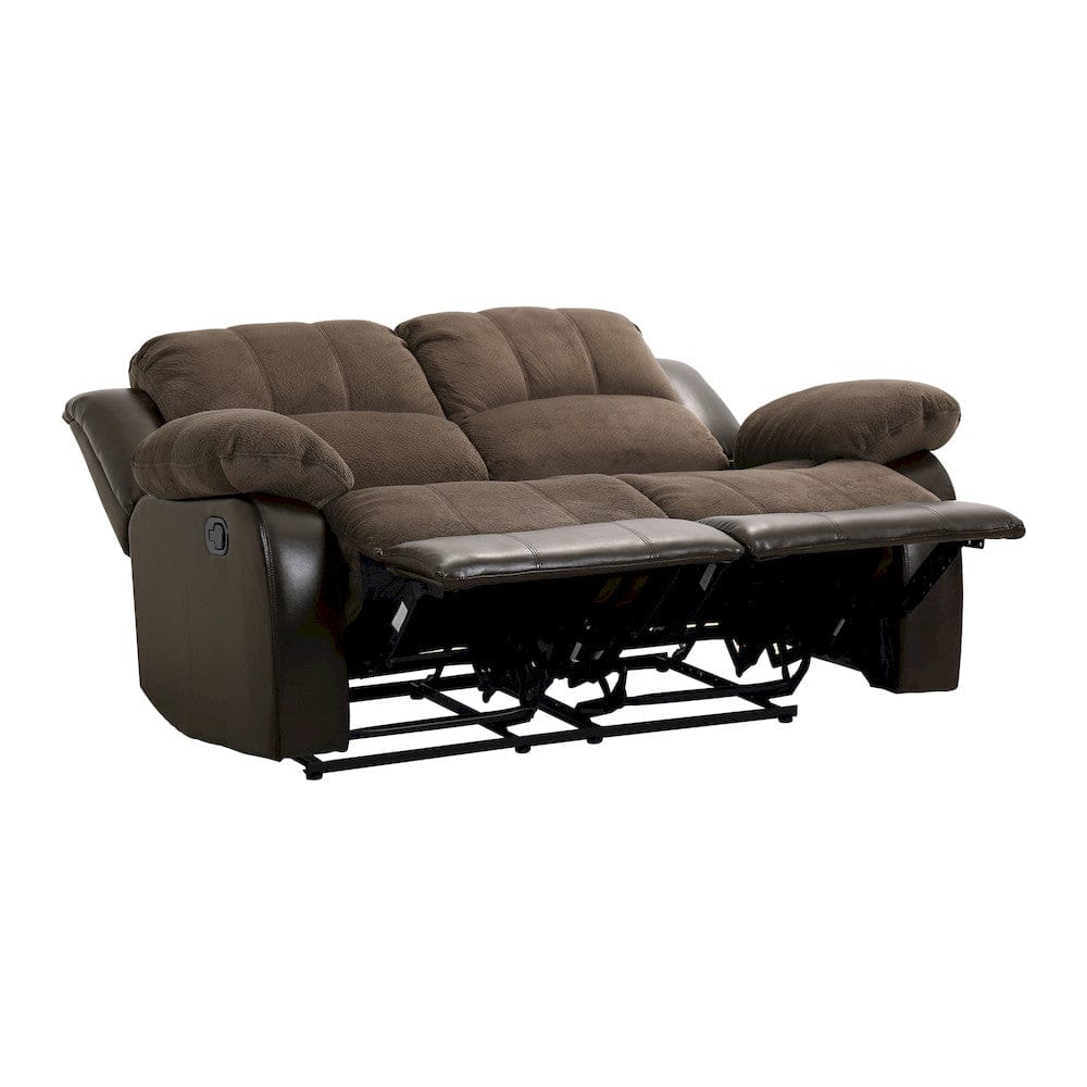 Homelegance  - Cranley Double Reclining Love Seat in chocolate - 9700FCP-2  view 3
