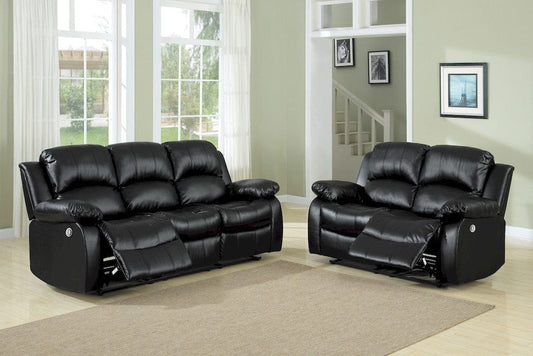 Homelegance  - Cranley Double Reclining Sofa in Black - 9700BLK-3  view 2