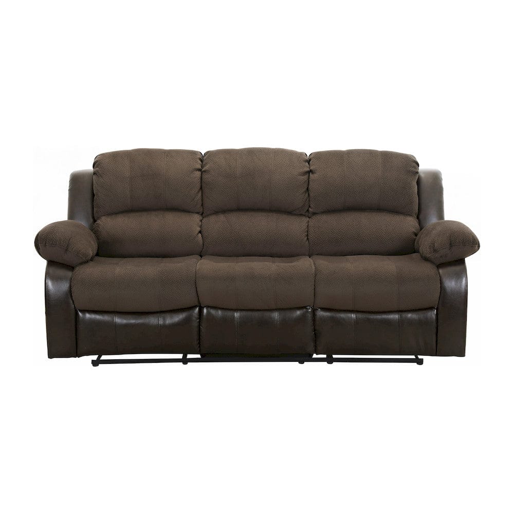Homelegance  - Cranley Double Reclining Sofa in chocolate - 9700FCP-3  view 1