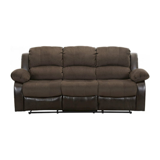 Homelegance  - Cranley Double Reclining Sofa in chocolate - 9700FCP-3  view 1