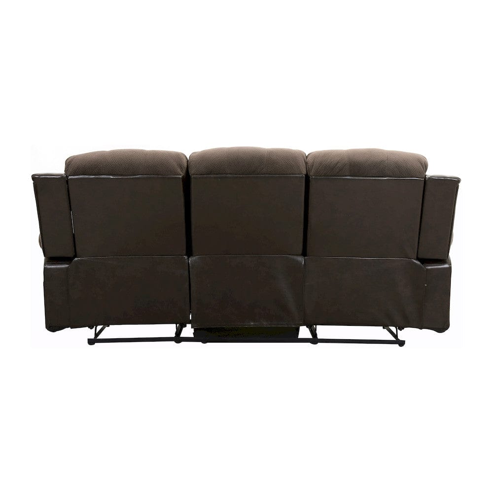 Homelegance  - Cranley Double Reclining Sofa in chocolate - 9700FCP-3  view 6