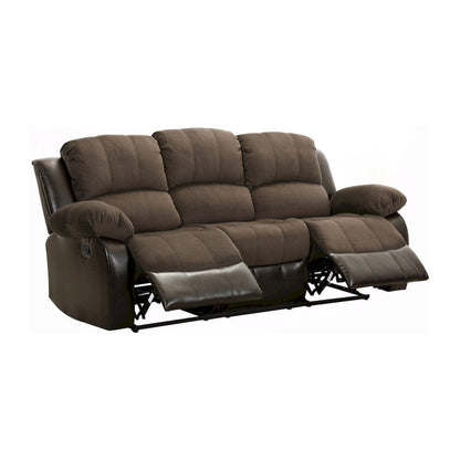 Homelegance  - Cranley Double Reclining Sofa in chocolate - 9700FCP-3  view 7