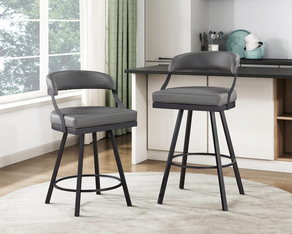 Homelegance  - Crowley Swivel Counter Height Chair in Gray - 5565-24GY  view 9