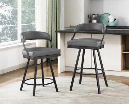 Homelegance  - Crowley Swivel Counter Height Chair in Gray - 5565-24GY  view 9