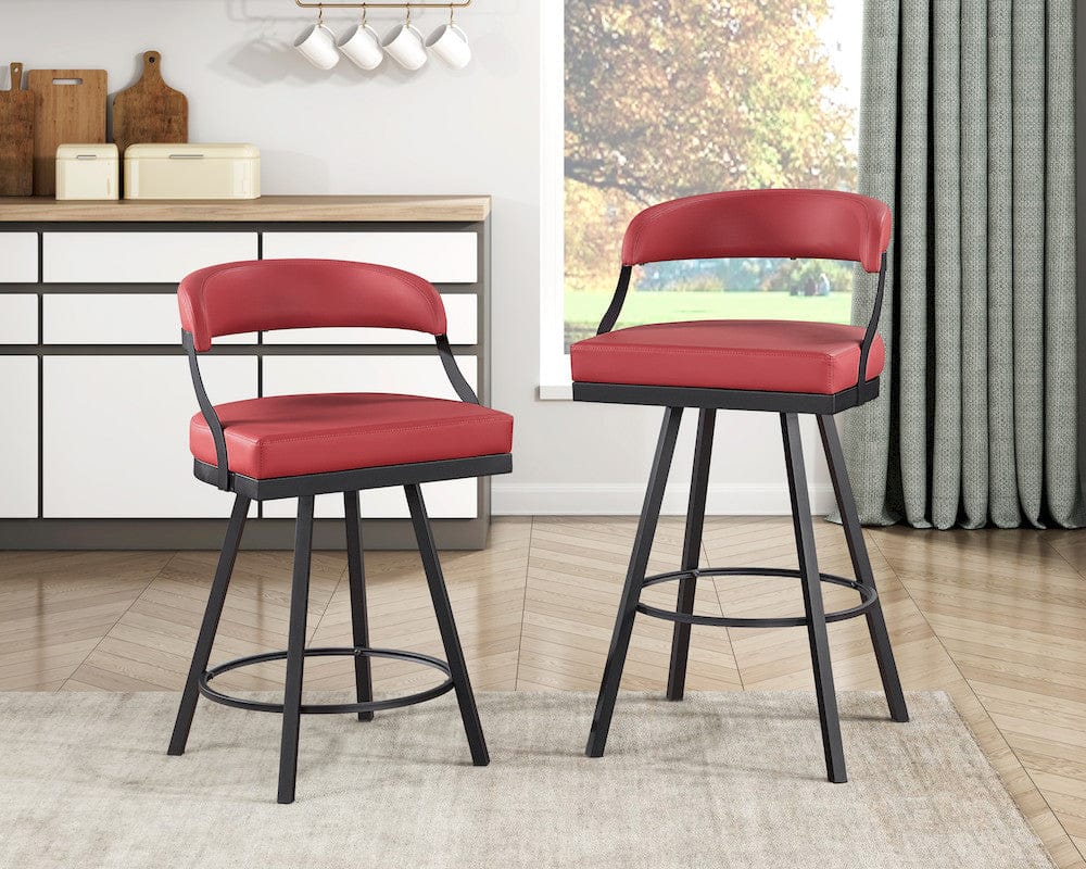 Homelegance  - Crowley Swivel Counter Height Chair in Red - 5565-24RD  view 9