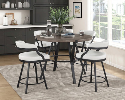 Homelegance  - Crowley Swivel Counter Height Chair in White - 5565-24WT  view 2