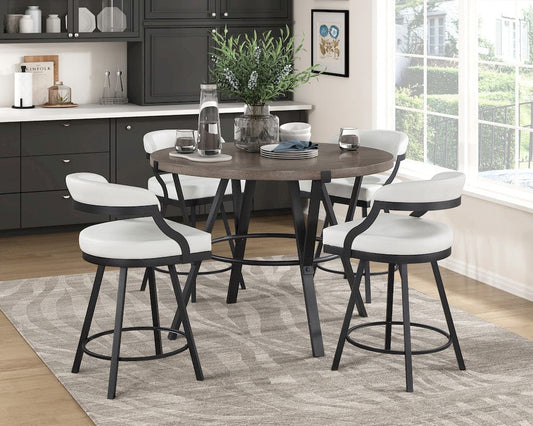 Homelegance  - Crowley Swivel Counter Height Chair in White - 5565-24WT  view 2