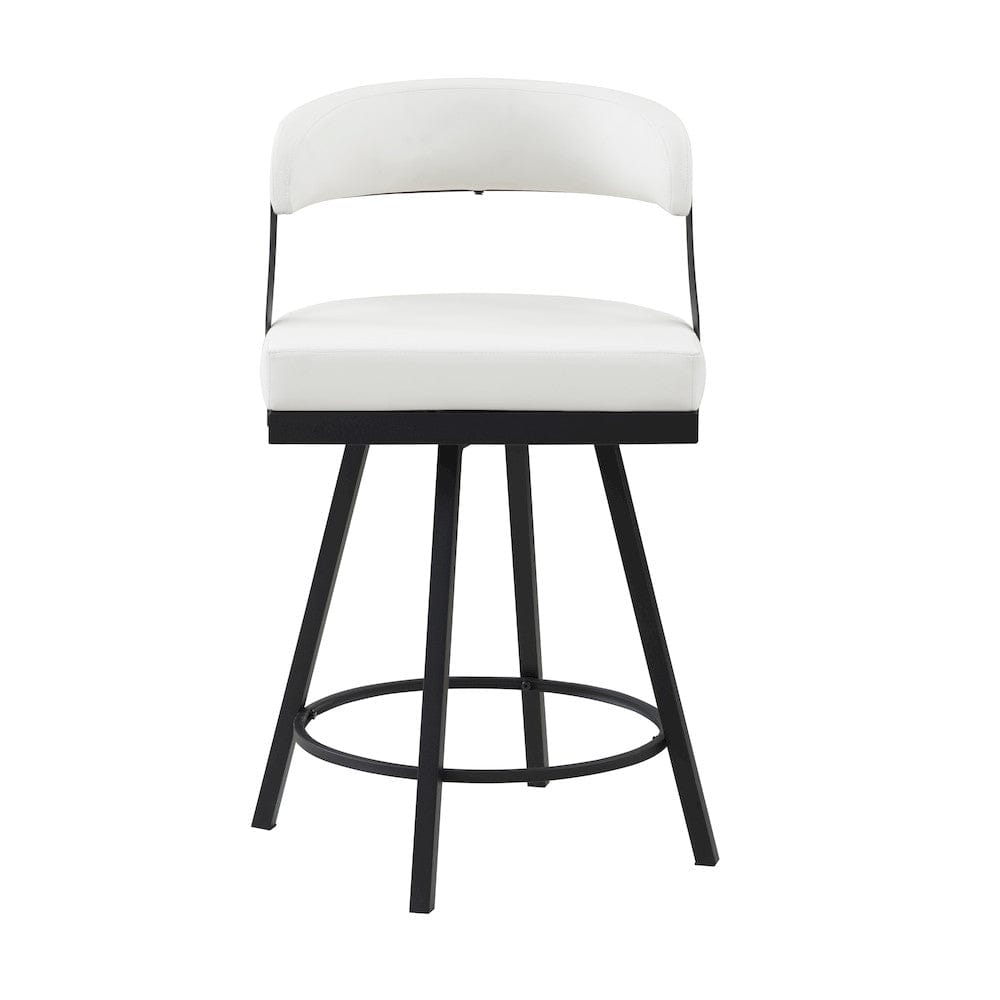 Homelegance  - Crowley Swivel Counter Height Chair in White - 5565-24WT  view 5