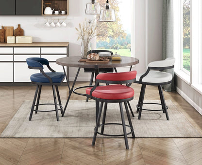 Homelegance  - Crowley Swivel Counter Height Chair in White - 5565-24WT  view 8