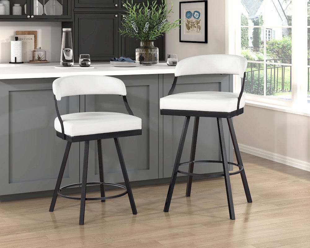 Homelegance  - Crowley Swivel Counter Height Chair in White - 5565-24WT  view 10