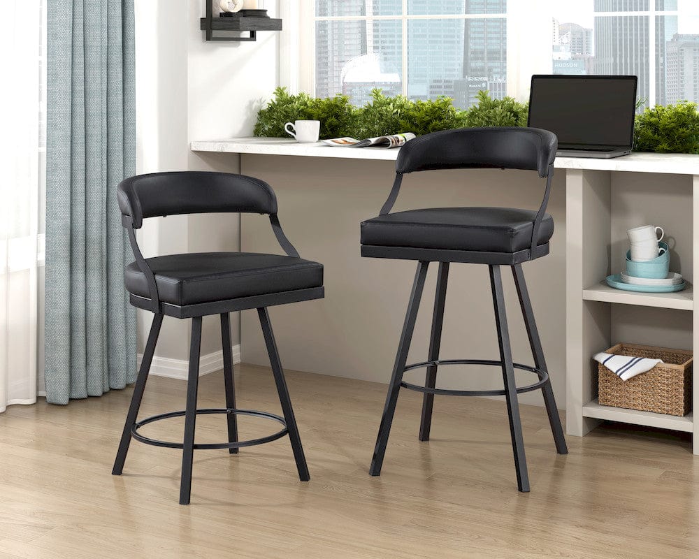 Homelegance  - Crowley Swivel Pub Height Chair in Black - 5565-29BK  view 6