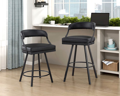 Homelegance  - Crowley Swivel Pub Height Chair in Black - 5565-29BK  view 6
