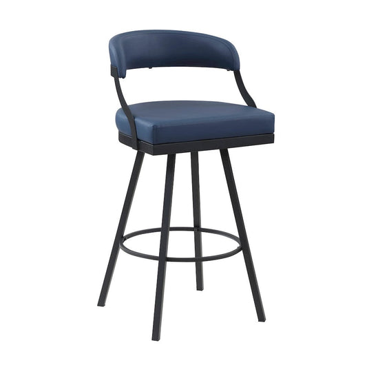 Homelegance  - Crowley Swivel Pub Height Chair in Blue - 5565-29BU  view 2