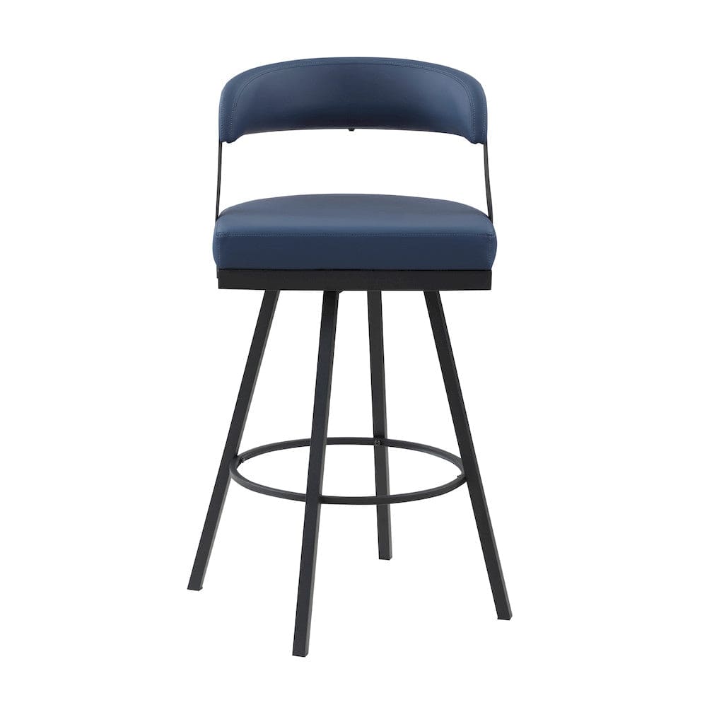 Homelegance  - Crowley Swivel Pub Height Chair in Blue - 5565-29BU  view 4