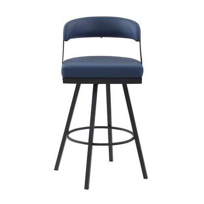 Homelegance  - Crowley Swivel Pub Height Chair in Blue - 5565-29BU  view 4