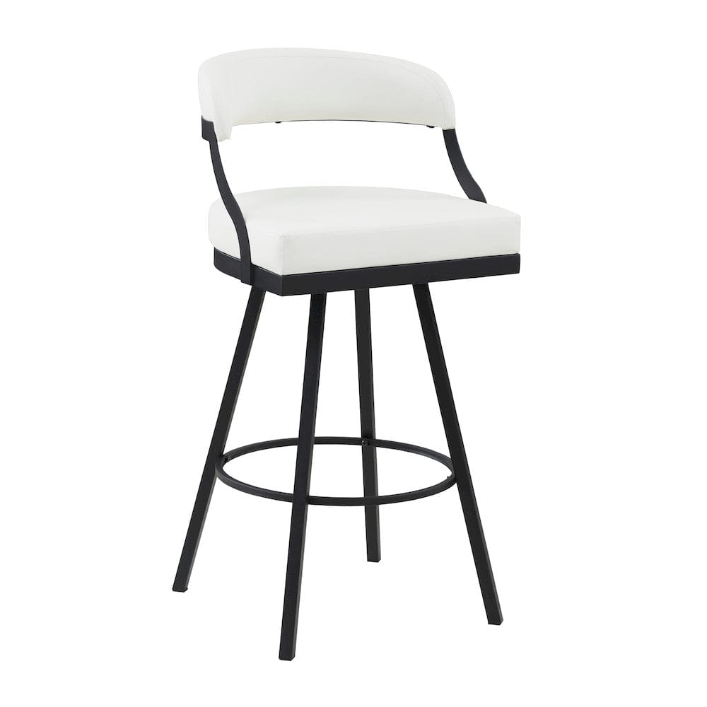 Homelegance  - Crowley Swivel Pub Height Chair in White - 5565-29WT  view 2