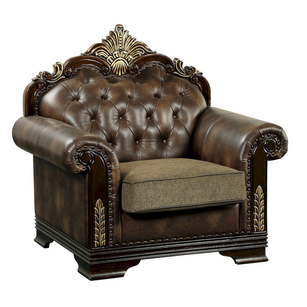 Homelegance  - Croydon Chair in Brown - 9815-1x  view 2
