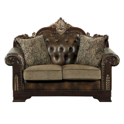 Homelegance  - Croydon Love Seat in Brown - 9815-2x  view 1