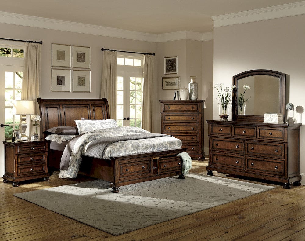 Homelegance  - Cumberland California King Sleigh Platform Bed W/ Footboard Storage - 2159K-1CKx  view 2
