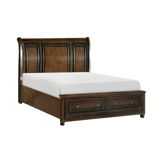 Homelegance  - Cumberland Queen Sleigh Platform Bed W/ Footboard Storage - 2159-1x  view 2