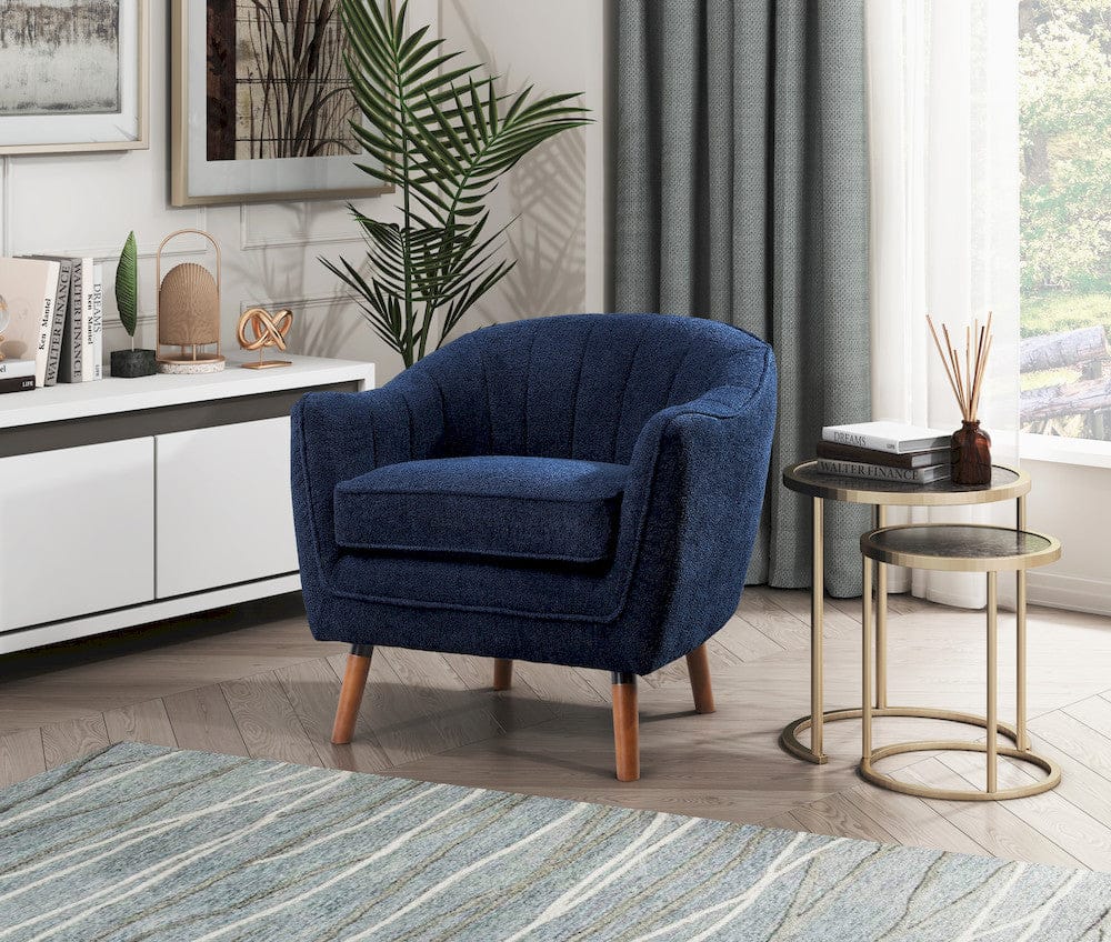 Homelegance  - Cutler Accent Chair in Blue - 1081BU-1  view 5