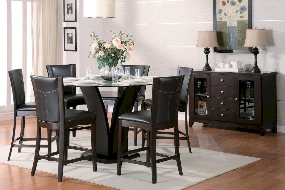 Homelegance  - Daisy Counter Height Chair, Dark Brown Bi-Cast Vinyl in Dark brown - 710-24  view 8