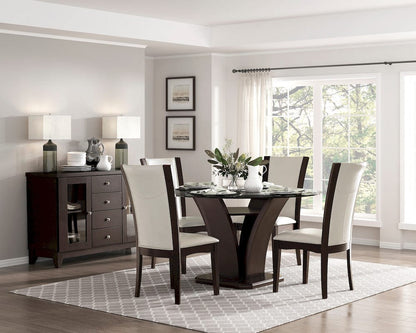 Homelegance  - Daisy Round Dining Table, Glass Top - 710-54x  view 3