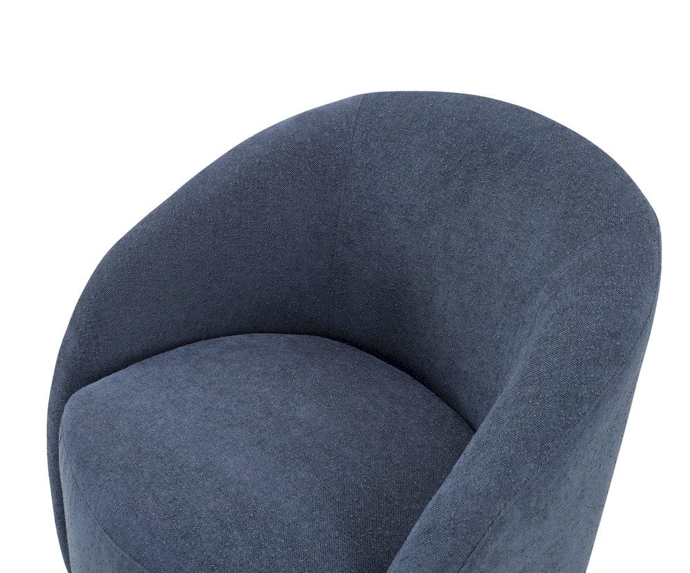 Homelegance  - Dalhart Swivel Chair in Blue - 1014BU-1  view 6