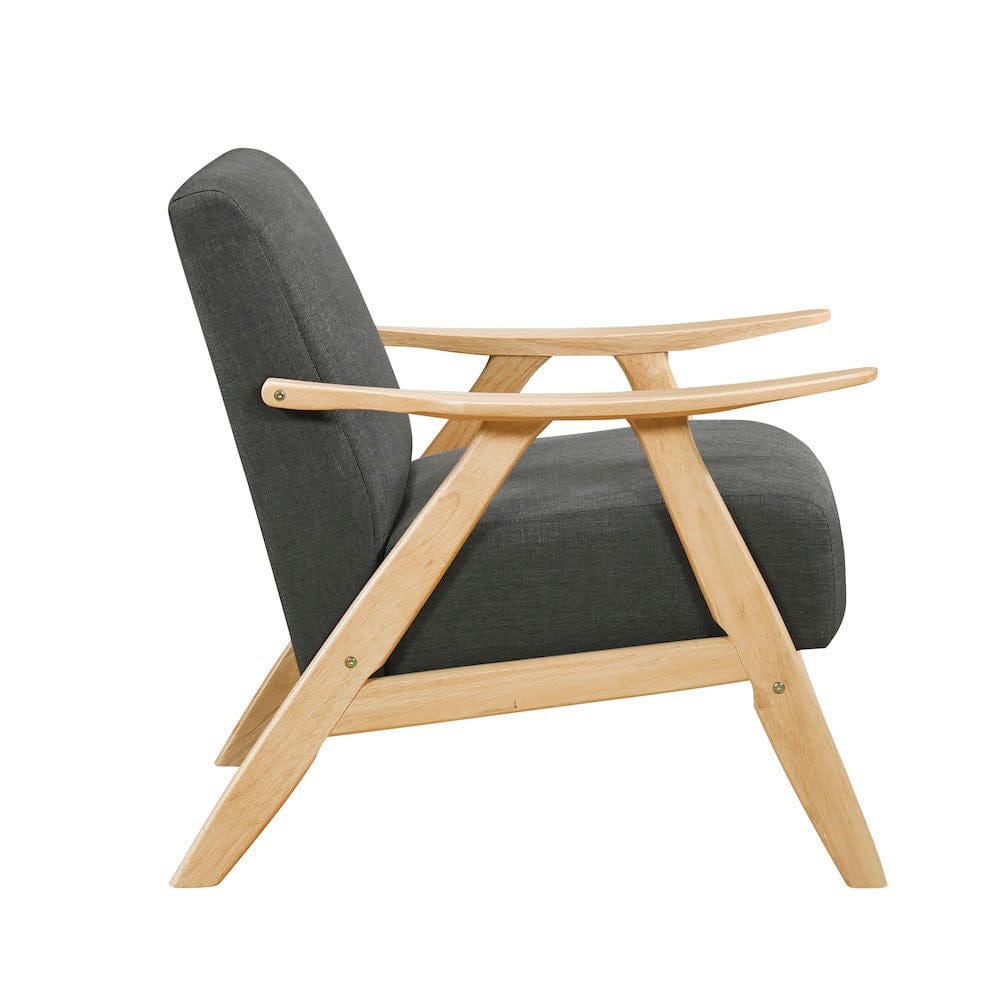 Homelegance  - Damala Accent Chair in Dark gray - 1138NADG-1  view 3