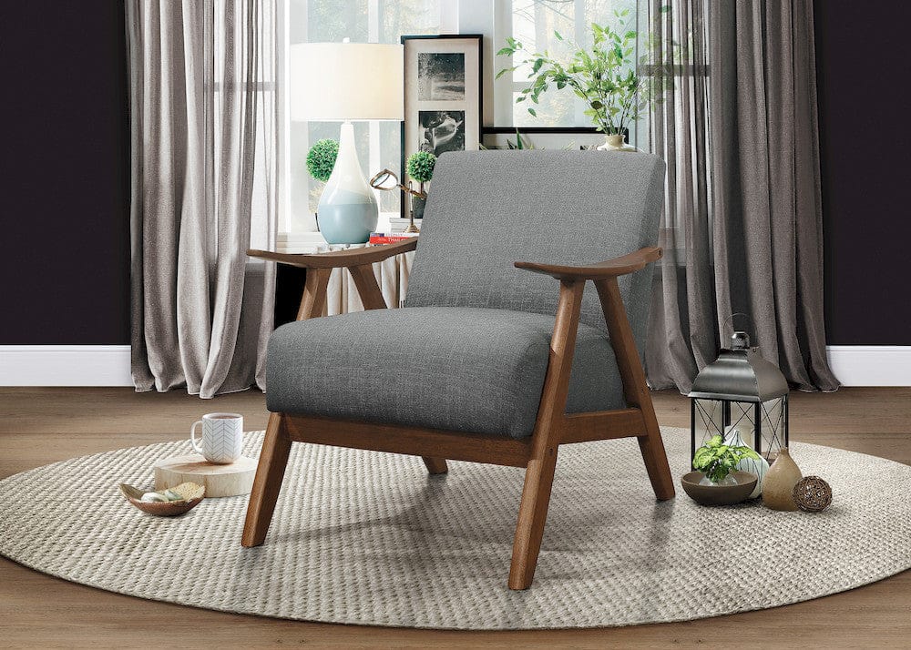 Homelegance  - Damala Accent Chair in Gray - 1138GY-1  view 4
