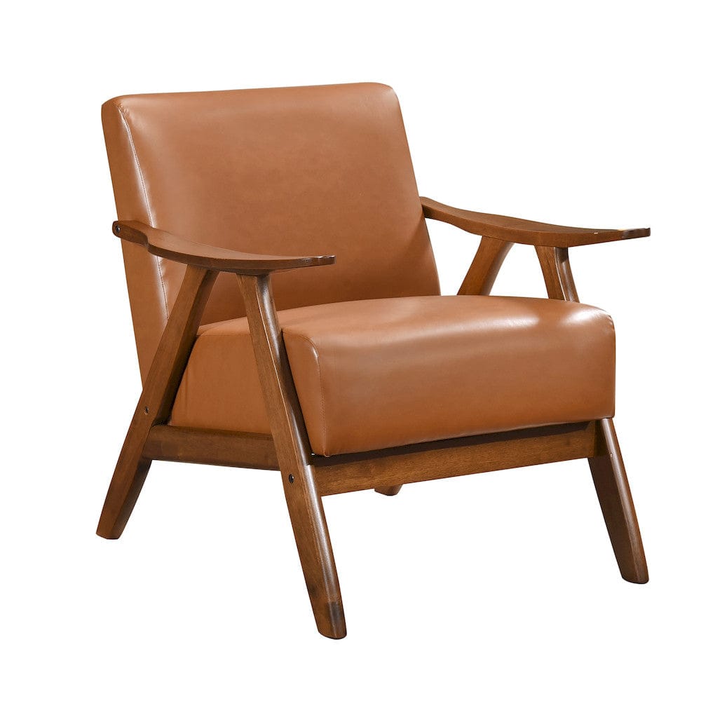 Homelegance  - Damala Accent Chair in Matt brown - 1138BRPU-1  view 1