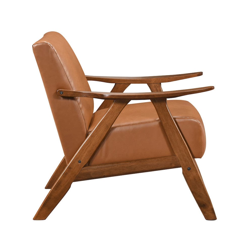 Homelegance  - Damala Accent Chair in Matt brown - 1138BRPU-1  view 3