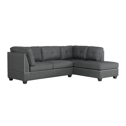 Homelegance  - Dasha 2-Piece Sectional W/ Right Chaise in Dark gray - 9566DGxSC  view 3