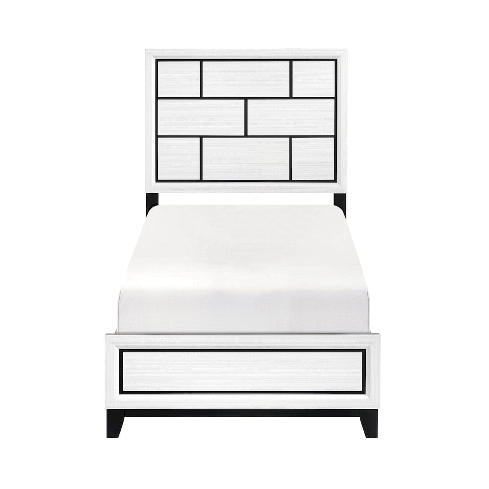 Homelegance  - Davi Twin Bed - 1645WHT-1x  view 4