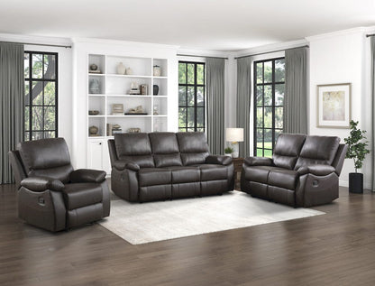 Homelegance  - Dawson Double Reclining Sofa in Brown - 9368BRW-3  view 5