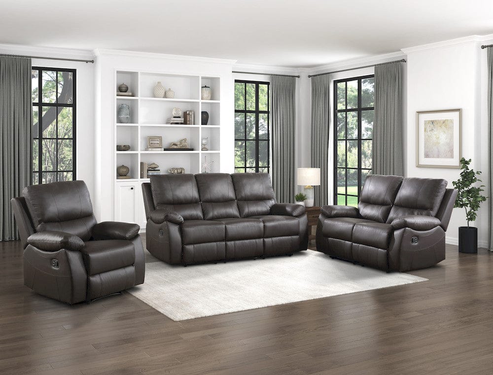 Homelegance  - Dawson Reclining Chair in Brown - 9368BRW-1  view 4